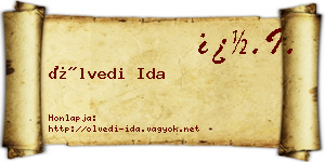 Ölvedi Ida névjegykártya